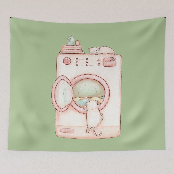 Item preview, Kittens in a washing machine - Cats & Laundry designed and sold by Denise, Denisn't.