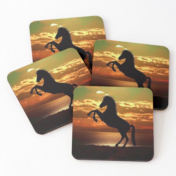 Item preview, CHARMING HORSE THAT REARS UP ON A ROMANTIC SEA AND CLOUDY SUNSET designed and sold by Ralek.