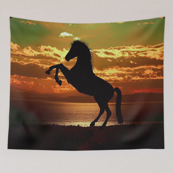 Item preview, CHARMING HORSE THAT REARS UP ON A ROMANTIC SEA AND CLOUDY SUNSET designed and sold by Ralek.