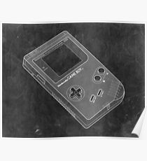 Distressed Nintendo Game Boy - Black & White Poster