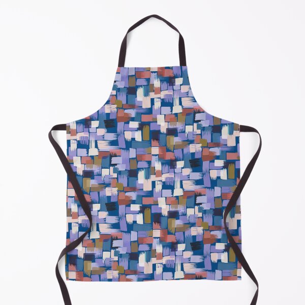 Item preview, Patchwork of paint strokes in pale lilac on blue designed and sold by appleyards.
