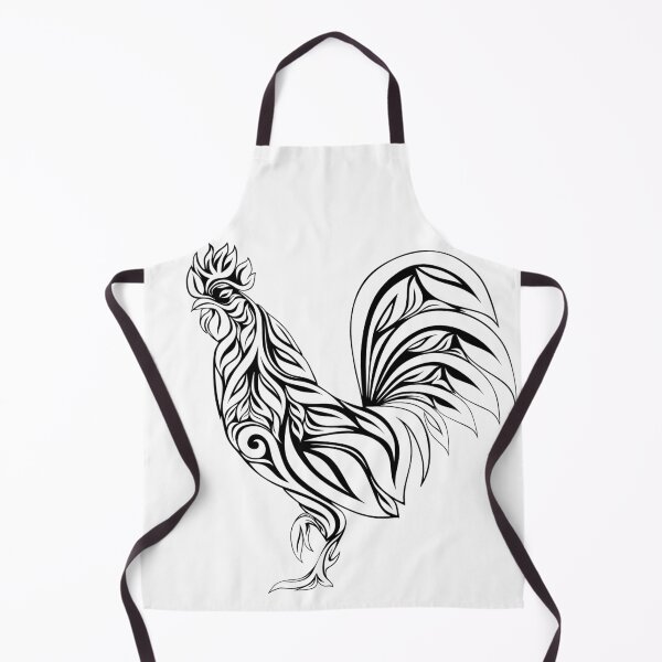 Item preview, White Line Rooster Art designed and sold by JTS STORE.