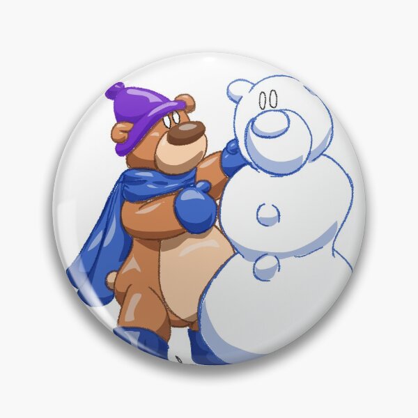 Item preview, Teddy playing in the snow designed and sold by Pittstop.