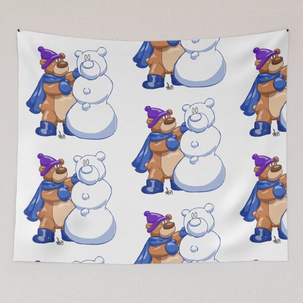 Item preview, Teddy playing in the snow  designed and sold by Pittstop.