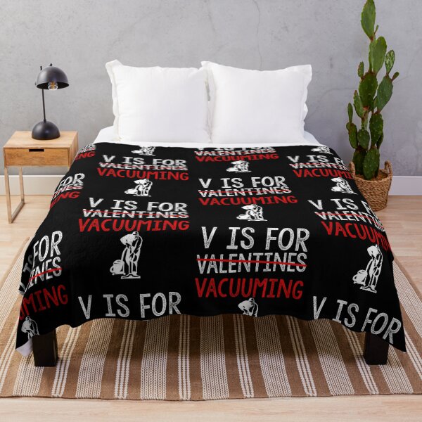Item preview, V Is For Vacuuming Funny Janitor Valentines Day Lovers Hearts Single Awareness day designed and sold by Akmloza.