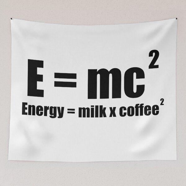 Item preview, E=mc2 Funny Physics Joke (black version) designed and sold by kickwear-com.