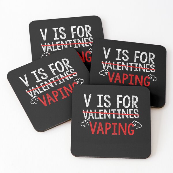 Item preview, V Is For Vaping Funny Valentines Day Lovers Hearts Single Awareness day designed and sold by Akmloza.