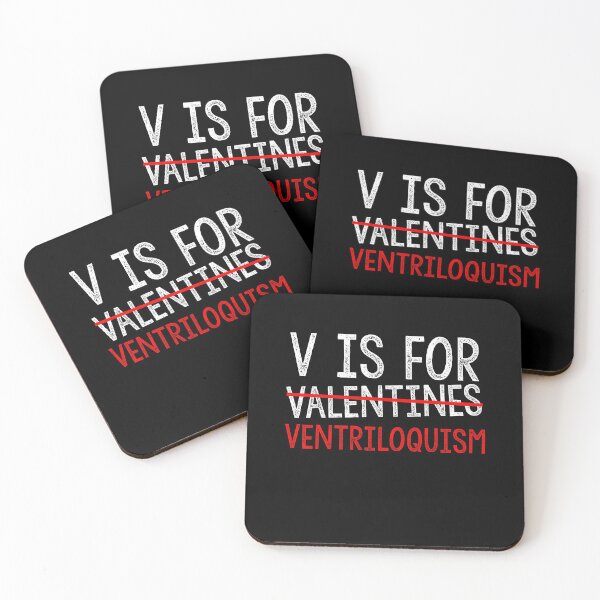 Item preview, V Is For Ventriloquism Funny Valentines Day Lovers Hearts Single Awareness day designed and sold by Akmloza.
