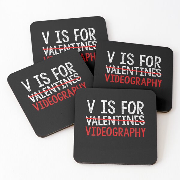 Item preview, V Is For Videography Funny Valentines Day Lovers Hearts Single Awareness day designed and sold by Akmloza.