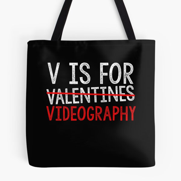 Item preview, V Is For Videography Funny Valentines Day Lovers Hearts Single Awareness day designed and sold by Akmloza.