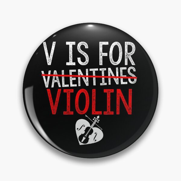 Item preview, V Is For Violin Funny Valentines Day Lovers Hearts Single Awareness day designed and sold by Akmloza.