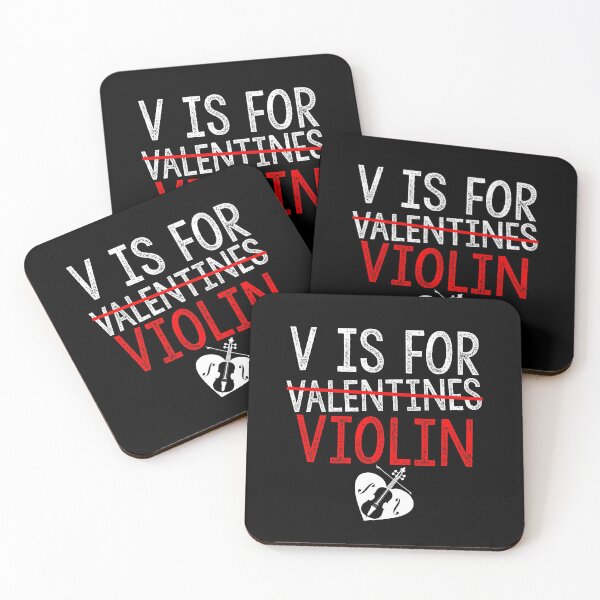 Item preview, V Is For Violin Funny Valentines Day Lovers Hearts Single Awareness day designed and sold by Akmloza.