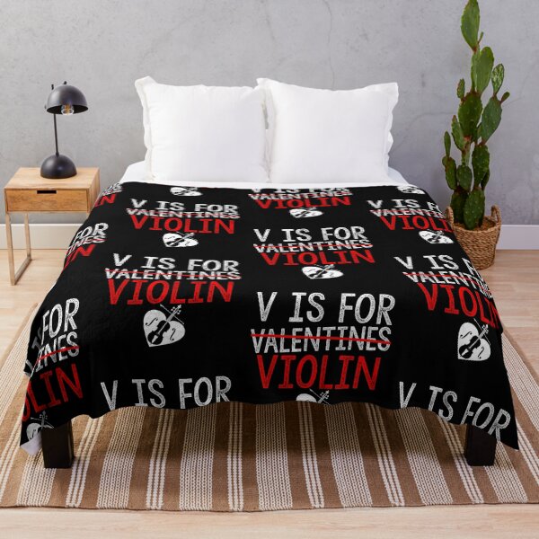 Item preview, V Is For Violin Funny Valentines Day Lovers Hearts Single Awareness day designed and sold by Akmloza.