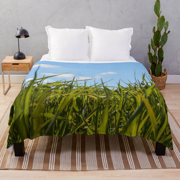 Item preview, campo de maíz verde con cielo azul designed and sold by moonaliara.
