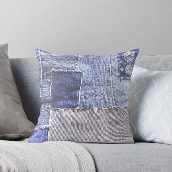 Item preview, denim patchwork designed and sold by redstitchlab.