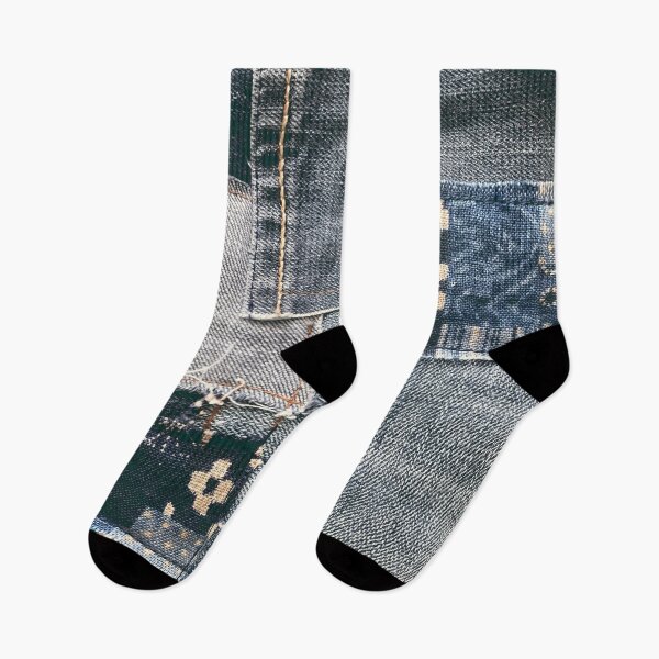 Item preview, denim patchwork  designed and sold by redstitchlab.
