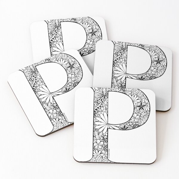 Item preview, Floral letter Capital P  designed and sold by Shaseldine.