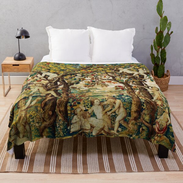 Item preview, PUTTI IN VINYARD GRAPE HARVEST ,Grapes and Grape Vines Antique Floral Tapestry designed and sold by BulganLumini.
