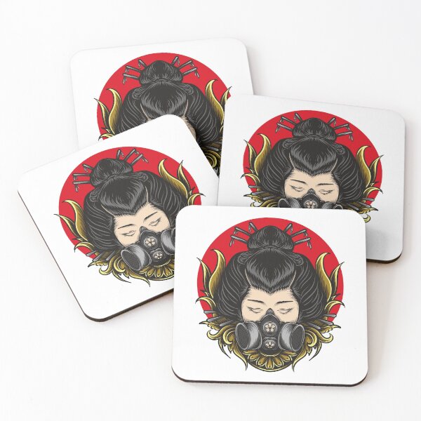 Item preview, Geisha Wearing Gas Mask  designed and sold by JTS STORE.