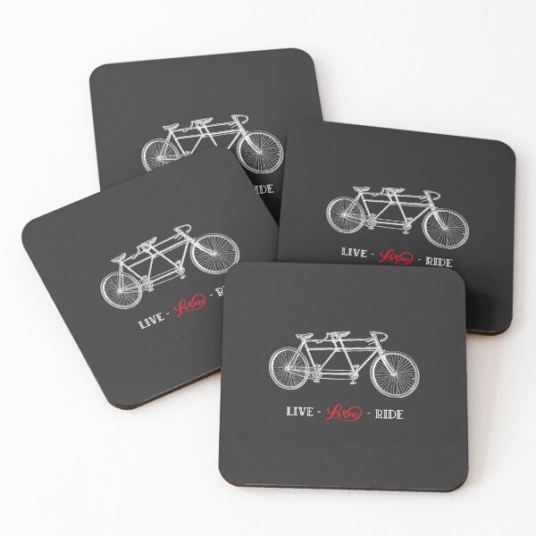 Item preview, Old Tandem Bicycle - Live, love, ride white red graphic designed and sold by grinta2021.