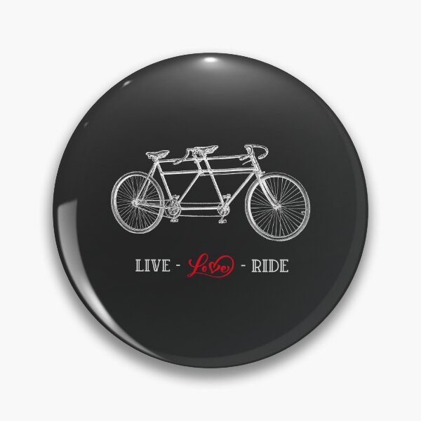 Item preview, Old Tandem Bicycle - Live, love, ride white red graphic designed and sold by grinta2021.