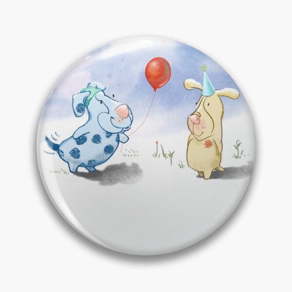 Item preview, Redballoon Dog-Friends Birthday Gifts, Card and Mask designed and sold by Mary Jane Lange.