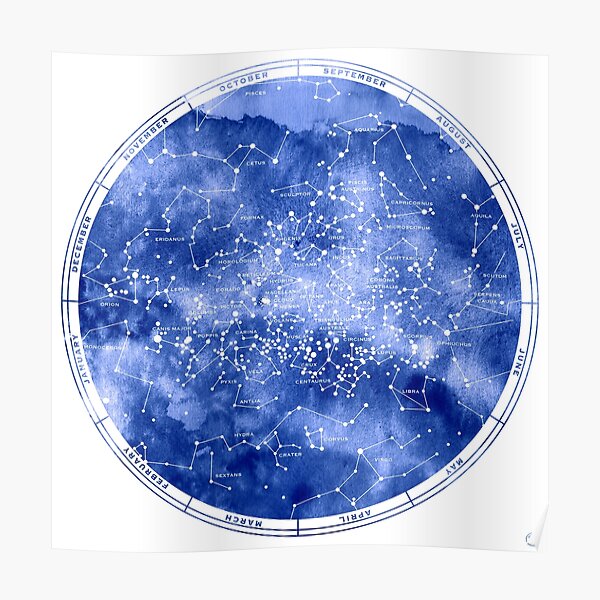 Southern Star Map Poster