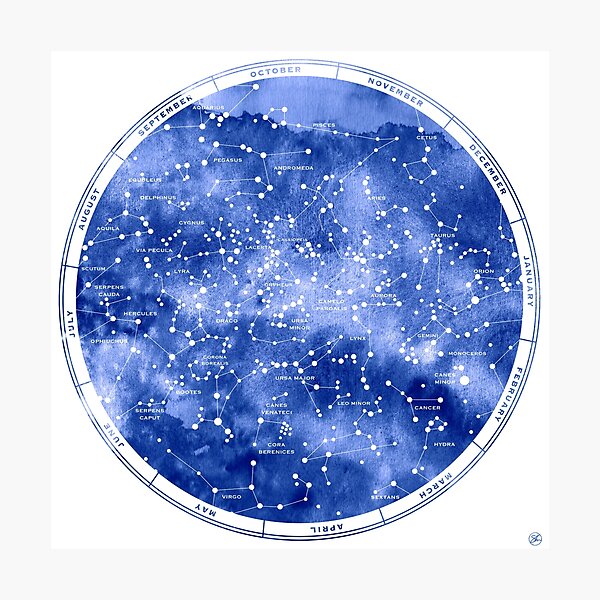 Northern Star Map Photographic Print