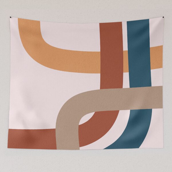 Item preview, Abstract Colorful Line Art, Mid Century Modern Print 2 designed and sold by technicolorable_art.
