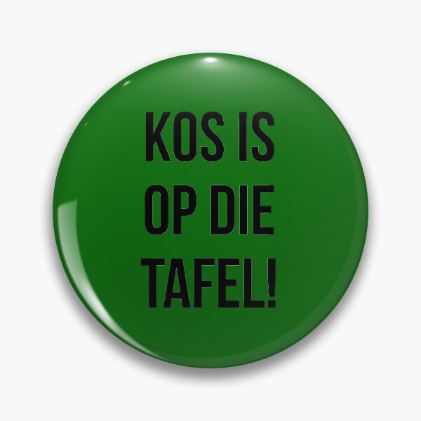 Artikelvorschau, Kos ist op die tafel, schwarzer Text entworfen und verkauft von FunkiFunki.