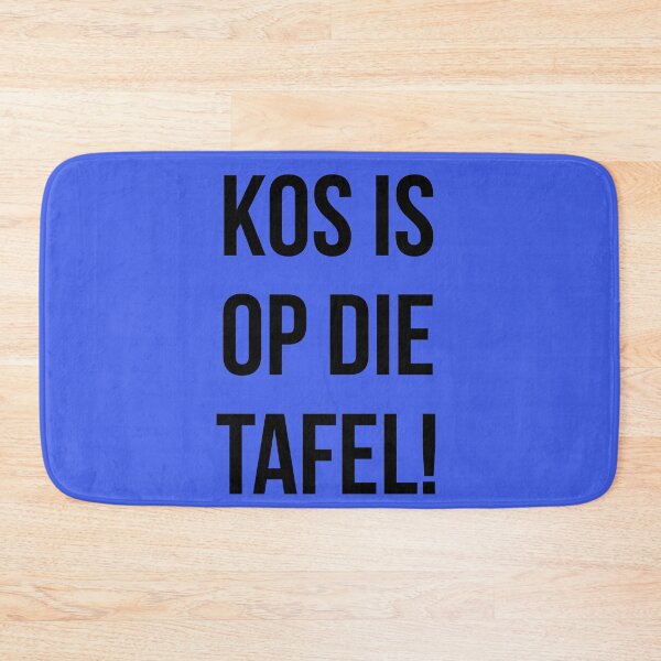 Item preview, Kos is op die tafel, black text designed and sold by FunkiFunki.