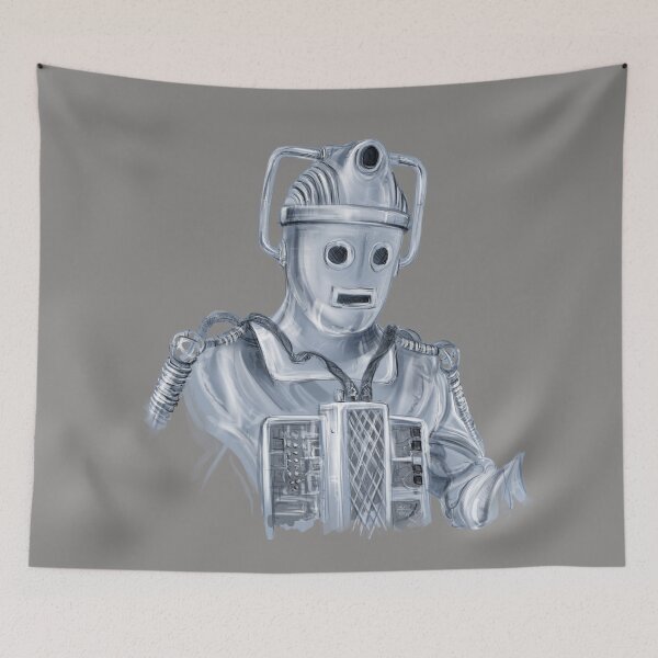 Item preview, The Tomb Cyberman Illustration designed and sold by TakeTwoProps.