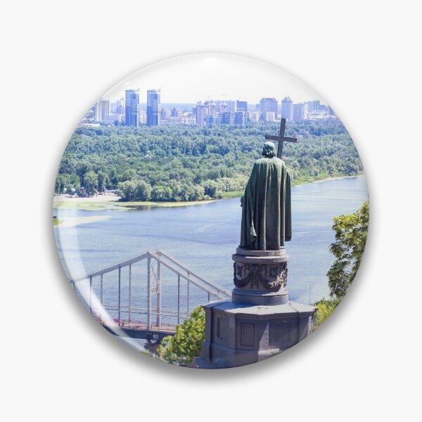 Item preview, View of the Vladimir The Great statue overlooking Dnipro river in Kyiv, Ukraine designed and sold by Rrrainbow.
