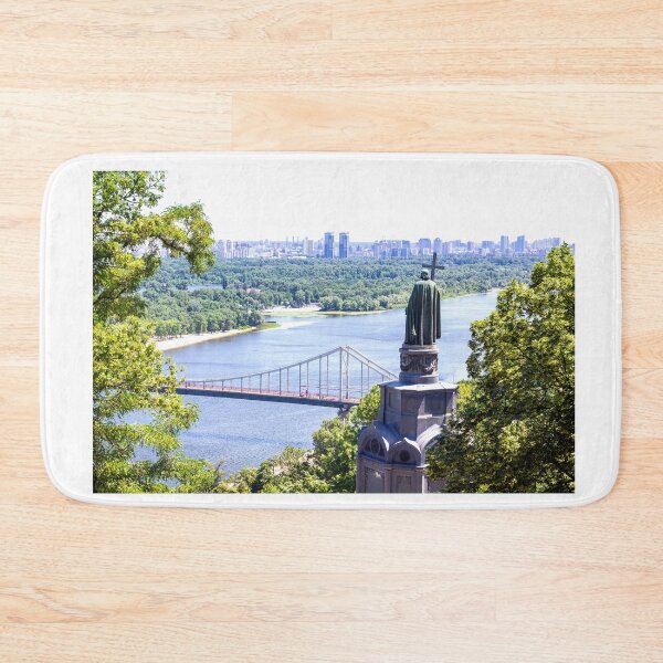 Item preview, View of the Vladimir The Great statue overlooking Dnipro river in Kyiv, Ukraine designed and sold by Rrrainbow.