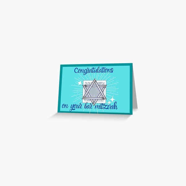 TARJETA DE FELICITACIÓN DE BAR MITZVAH FELICIDADES POR SU BAR MITZVAH 2 Tarjetas de felicitación