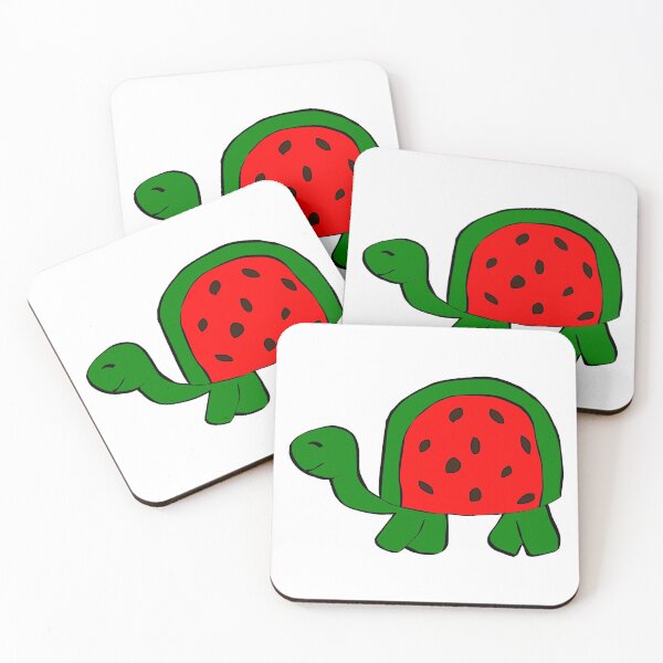 Item preview, cute funny water melon green turtle designed and sold by hayamahsud.