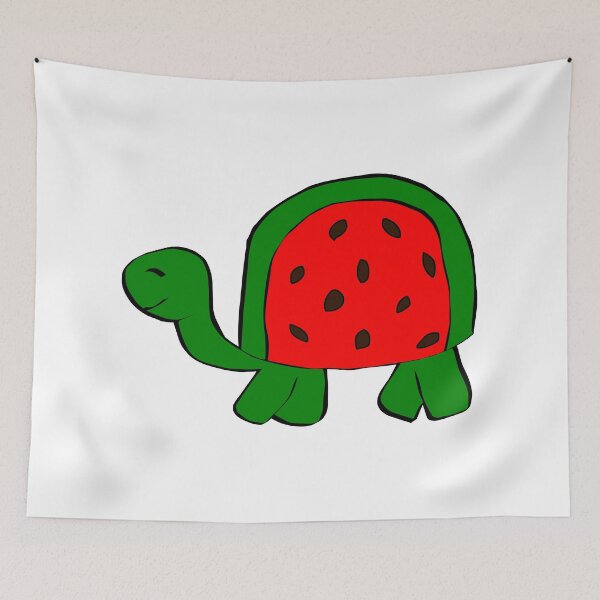 Item preview, cute funny water melon green turtle designed and sold by hayamahsud.