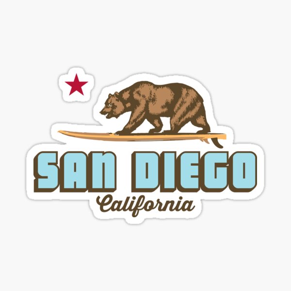 San Diego, CA Flag - Bumper Sticker (City Connect) - SanDiegoHumor