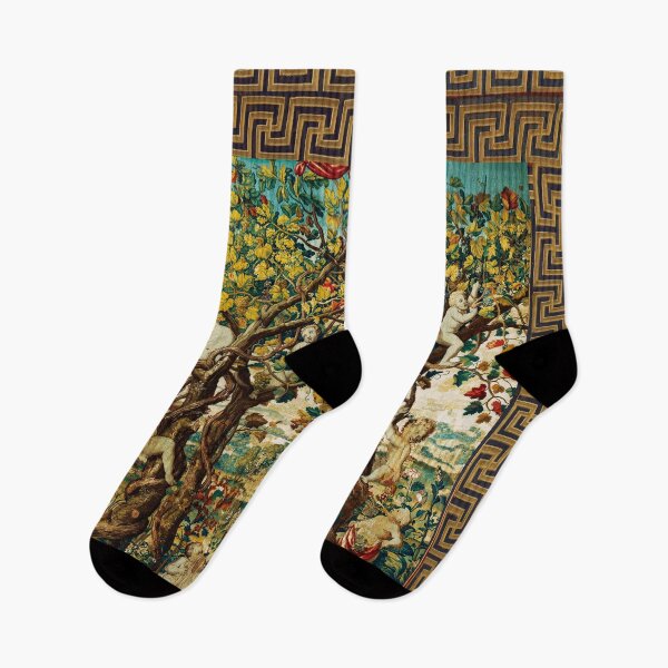 Item preview, PUTTI IN VINYARD GRAPE HARVEST ,Grapes and Grape Vines Antique Floral Tapestry designed and sold by BulganLumini.
