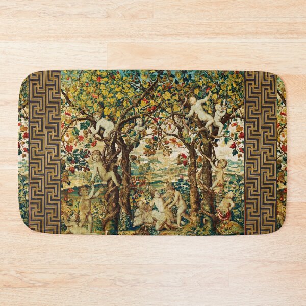Item preview, PUTTI IN VINYARD GRAPE HARVEST ,Grapes and Grape Vines Antique Floral Tapestry designed and sold by BulganLumini.