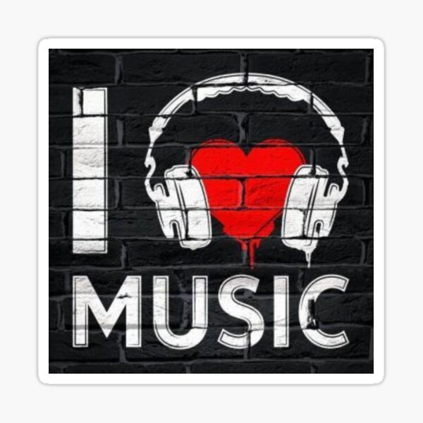 "Design a music lover " Sticker by DubLinArt00 Redbubble