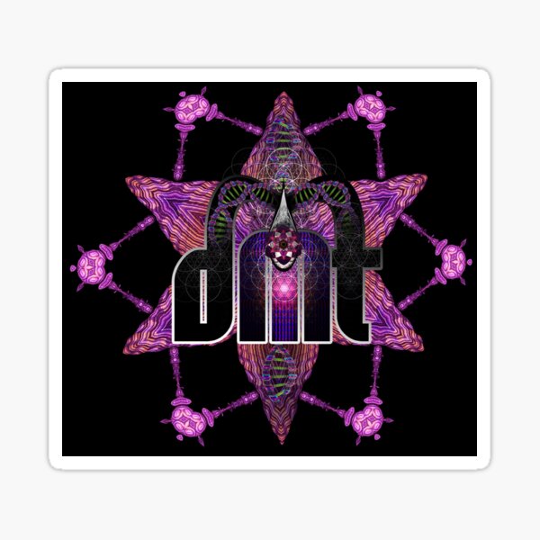 DMT - Purple Logo (With Black Background) Sticker