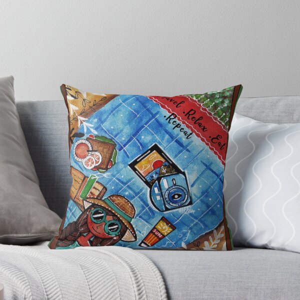 Item preview, Travel relax eat repeat  designed and sold by Hast-nirmit.