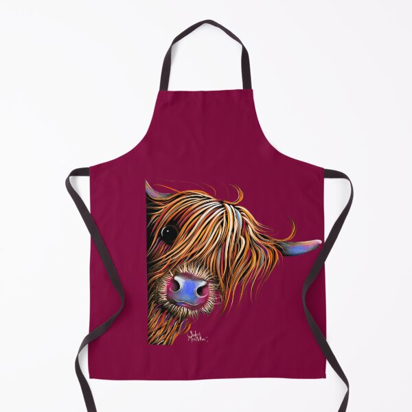 Item preview, HiGHLaND CoW PRiNT SCoTTiSH ' SuGaR LuMP oN MaGeNTa ‘ BY SHiRLeY MacARTHuR designed and sold by Shirley MacArthur Art.