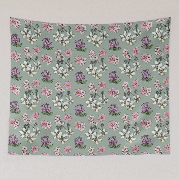 Item preview, Alpine Flowers Pattern designed and sold by 1WildCoast.
