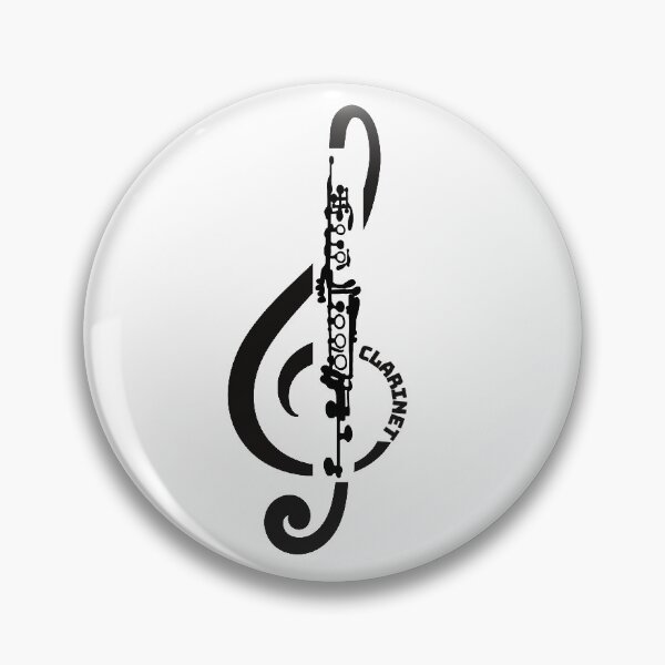 Item preview, Treble Clef Clarinet Symbol - Music G-Clef Design for Clarinetist designed and sold by BRBShop.