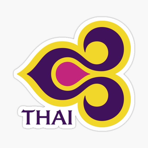 12cm x 3cm Aufkleber Thai Airways sticker 