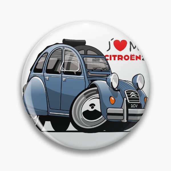 Item preview, Citroën 2CV caricature blue designed and sold by car2oonz.