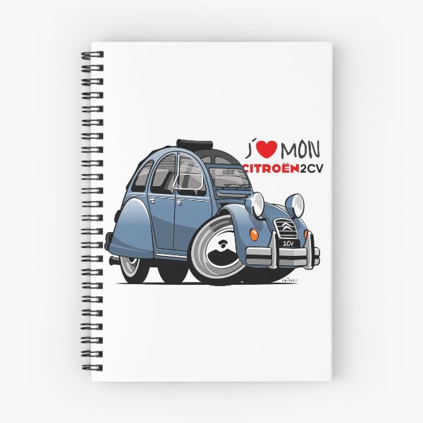 Artikelvorschau, Citroën 2CV Karikatur blau entworfen und verkauft von car2oonz.