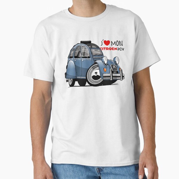 Item preview, Citroën 2CV caricature blue designed and sold by car2oonz.